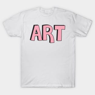 Film Crew On Set - Art - Pink Text - Front T-Shirt